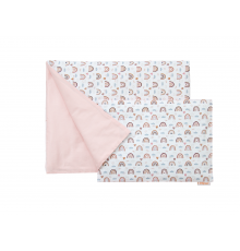 Постельное бельё в детскую кроватку «Милая радуга» (розовый, сатин)