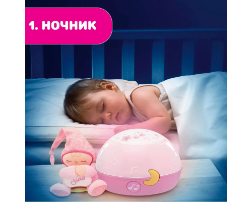 Chicco проектор-ночник музыкальный Первые грезы розовый