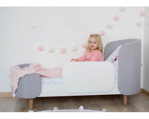Кровать KIDI Soft для детей от 2 до 4 лет (серый)