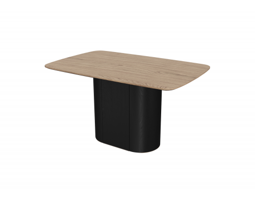 Стол обеденный Type прямоугольный 140*90 см (натуральный дуб, черный)