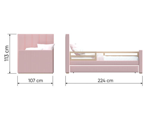 Кровать подростковая Cosy спальное место 90*200 см (голубой)