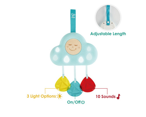 Hape игрушка подвесная ночник Музыкальное облако