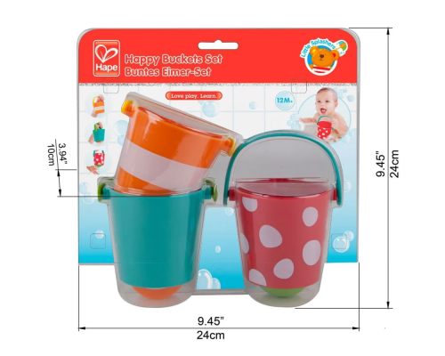 Hape игрушка для купания Счастливые ведра