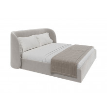 Кровать двуспальная Classic 200 см (серый, велюр)