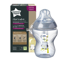 Tommee Tippee бутылочка для кормления Closer to nature, 260 мл., серый, 0+