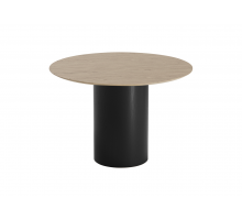 Стол обеденный Type D 110 см основание D 43 см (натуральный дуб, черный)