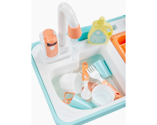 Happy Baby игрушка-раковина Wash and Play набор из 15 предметов, mint