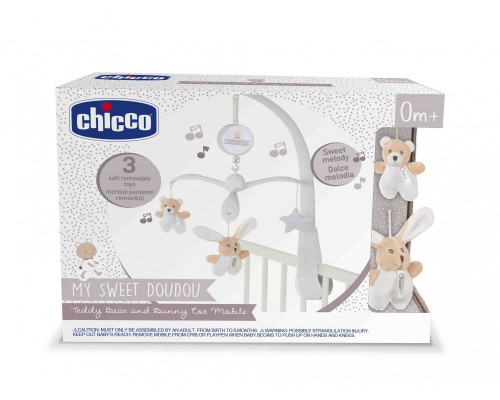 Chicco подвеска-мобиль My Sweet Doudou Bear & Bunny