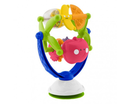 Chicco игрушка музыкальная на присоске на стульчик для кормления Фрукты