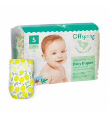 Offspring подгузники S 3-6 кг 48 штук Лимоны