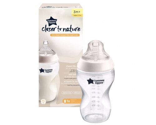 Tommee Tippee бутылочка для кормления Closer to nature 340 мл, 3 мес +