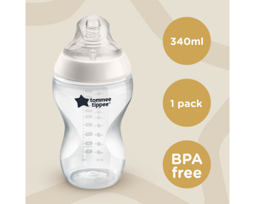 Tommee Tippee бутылочка для кормления Closer to nature 340 мл, 3 мес +