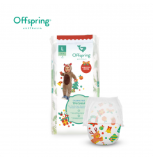 Offspring трусики-подгузники, L 9-14 кг  36 шт  расцветка Новый год