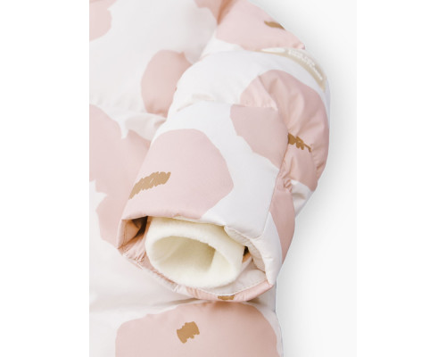 Happy Baby комбинезон-трансформер детский с натуральной опушкой pink (flower)