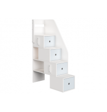 Лестница с ящиками home (белый/серый)