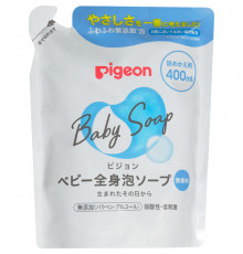 Pigeon мыло-пенка для младенцев, 400 мл(сменный блок)