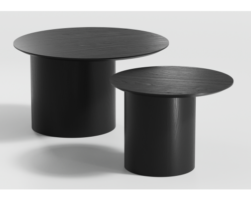 Столик Type D 80 см со смещенным основанием D 39 см (черный)