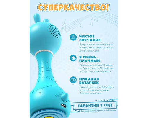 Alilo игрушка Умный зайка R1 музыкальная интерактивная синий