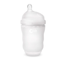 Olababy бутылочка для кормления из силикона 240 мл цвет иней