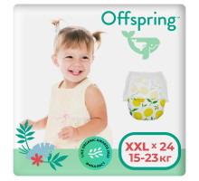 Offspring трусики-подгузники XXL 15-23 кг 24 штуки Лимоны