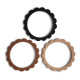 MUSHIE прорезыватель 3 штуки Flower Bracelet Black/Caramel/Natural