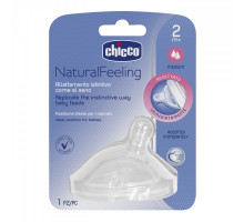 Chicco соска 2 месяца+ средний поток Natural Feeling силикон