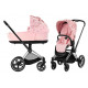 Cybex Priam IV Коляска 2 в 1 Chrome Black / FE SIMPLY FLOWERS PINK