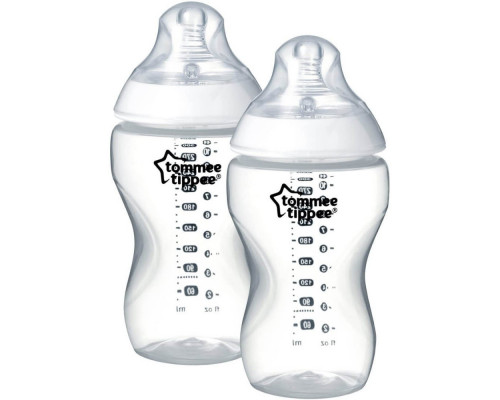 Tommee Tippee бутылочка для кормления Closer to nature 340 мл, 3 мес +, 2 шт.