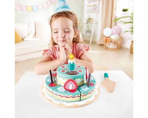 Hape игровой набор торт Счастливого дня рождения, 15 предметов