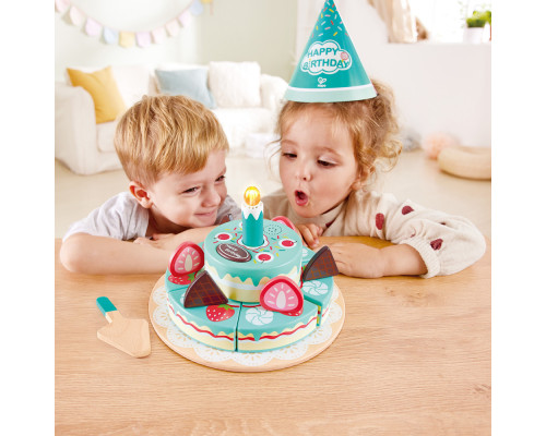 Hape игровой набор торт Счастливого дня рождения, 15 предметов