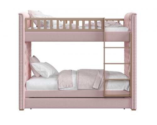 Кровать двухъярусная Elit soft (розовый)
