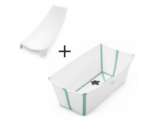 Stokke® Flexi Bath® cкладная ванночка с горкой White Aqua