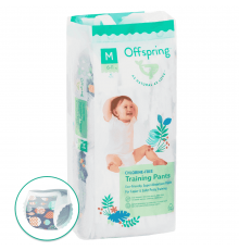 Offspring трусики-подгузники M 6-11 кг 42 штуки Рыбки