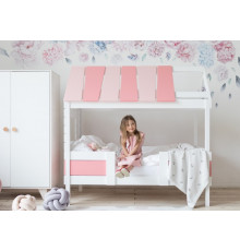 Кровать одноярусная Nord размер M (белый/розовый)