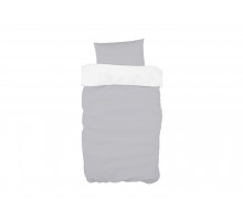 Постельное бельё в детскую кроватку (серый, сатин)