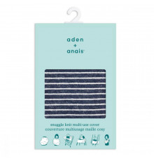 Aden+anais накидка для кормления, пеленка для автокресла Navy stripe