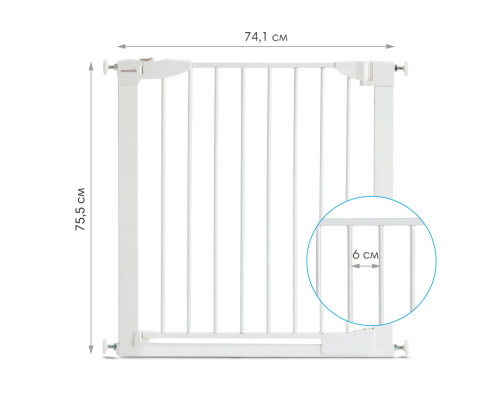 Munchkin ворота безопасности металлические Auto Close™ 76-82 см