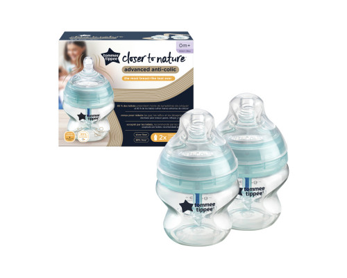 Tommee Tippee бутылочка для кормления Advanced Anti-Colic, 150 мл., 0+, 2 шт.