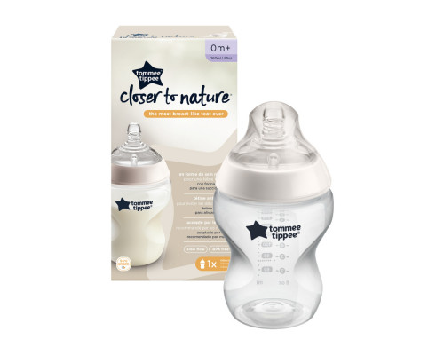 Tommee Tippee бутылочка для кормления Closer to nature, 260 мл., 0+