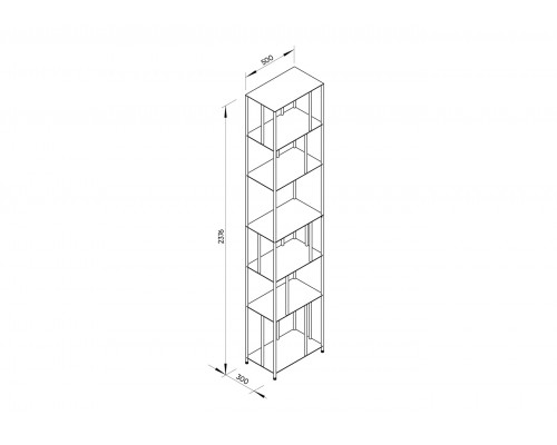 Стеллаж Stripe 50*237,6*30 см (черный)