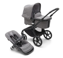 Bugaboo Fox5 коляска 2 в 1 Black/ Grey Melange/ Grey Melange complete