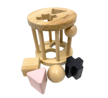 ZerO-99™ игрушка-сортер развивающая деревянная, розовый