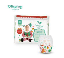 Offspring трусики-подгузники, XL 12-20 кг  30 шт  расцветка Новый год