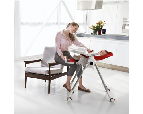 Peg Perego стульчик для кормления Prima Pappa Follow Me Linear Grey