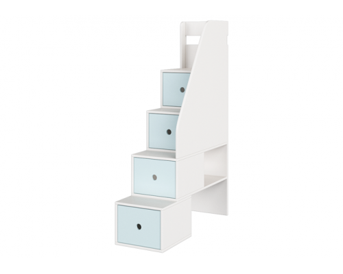 Лестница с ящиками home (белый/голубой)