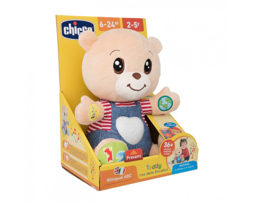 Chicco игрушка говорящий Мишка Teddy Emotion рус/англ