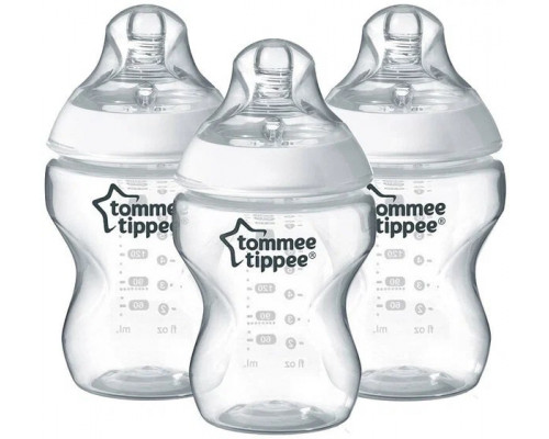 Tommee Tippee бутылочка для кормления Closer to nature, 260 мл., 0+, 3 шт.