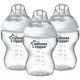 Tommee Tippee бутылочка для кормления Closer to nature, 260 мл., 0+, 3 шт.