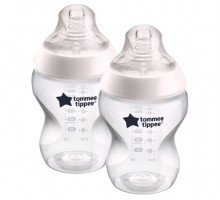 Tommee Tippee бутылочка для кормления Closer to nature, 260 мл., 0+, 2 шт.