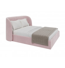 Кровать двуспальная Classic 160 см (розовый, велюр)